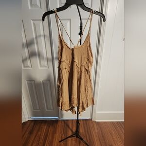 fab'rik Beige Sleeveless Top